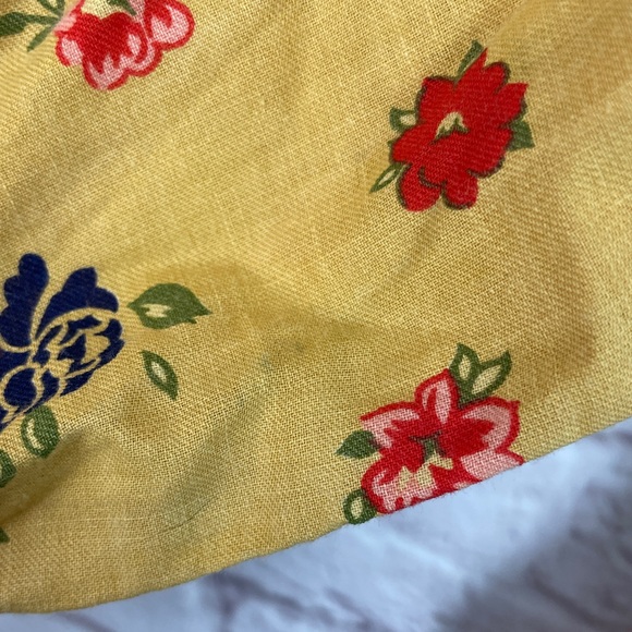 Gunne Sax Rare Black Label Medieval Style Floral Yellow Maxi Dress Size 5 - Picture 15 of 16